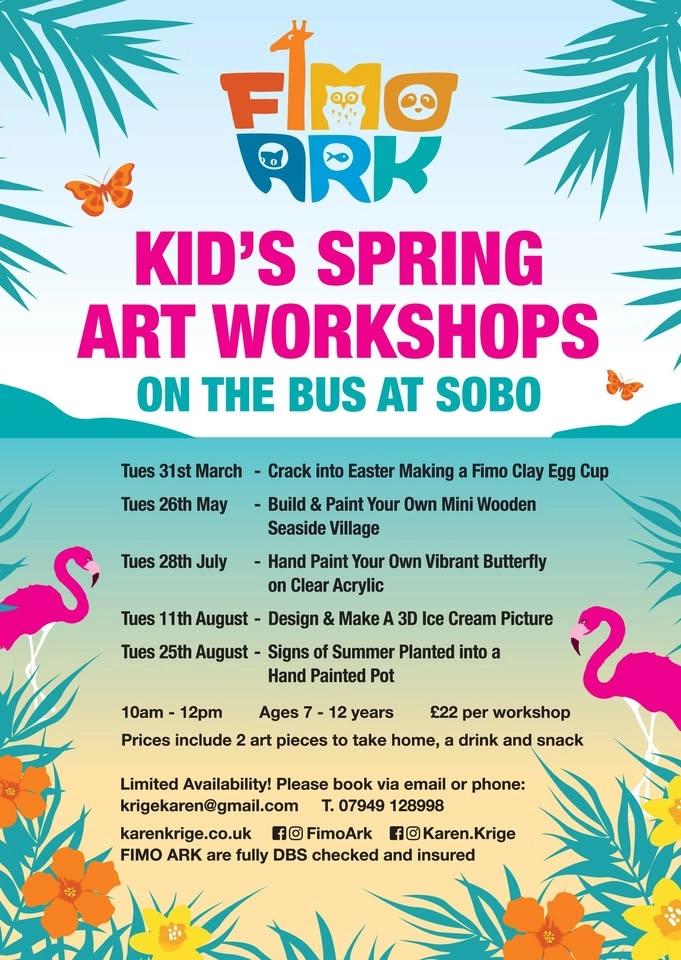 🖌️ Kid’s Art Workshops on the Bus with Fimo Ark 🦩