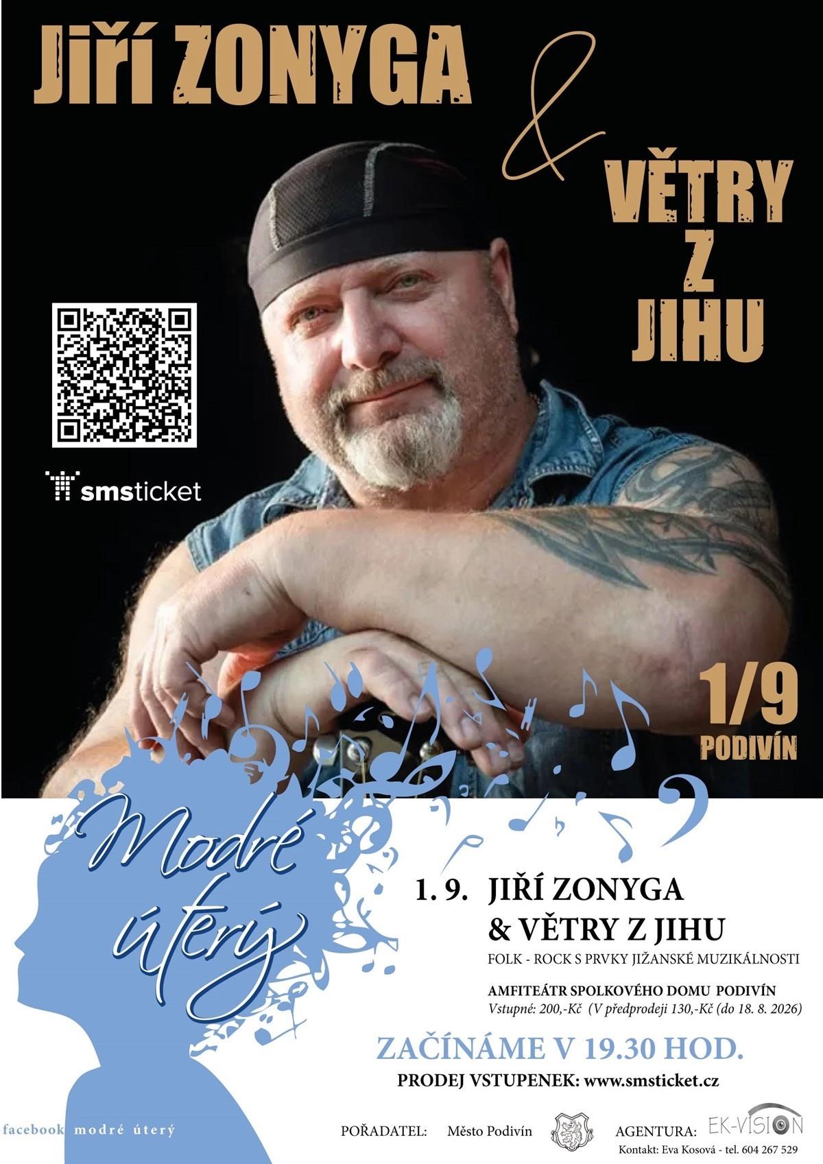 Modré úterý - JIŘÍ ZONYGA & VĚTRY Z JIHU