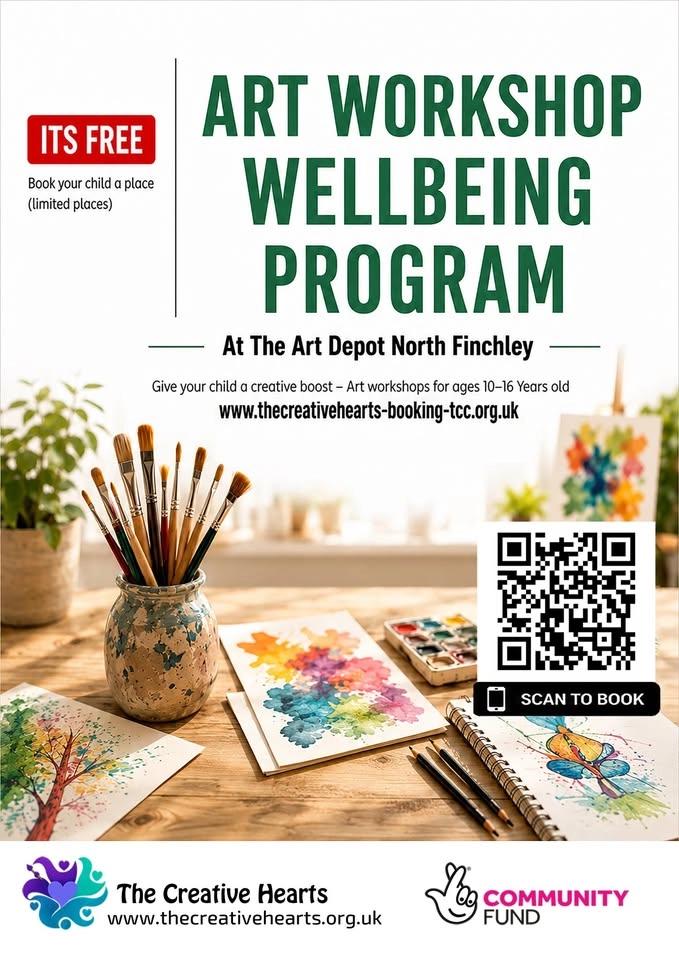 FREE ART WORKSHOP WELLBEING PROGRAM FOR KIDS 10-16Y