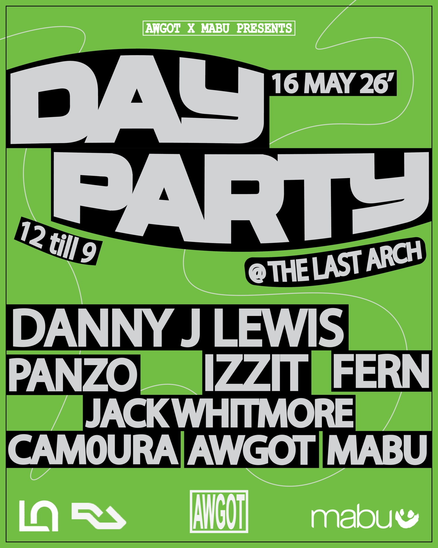 AWGOT DAY PARTY @ The Last Arch W/Mabu