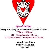 Speed dating 45 years & Overs Fridays