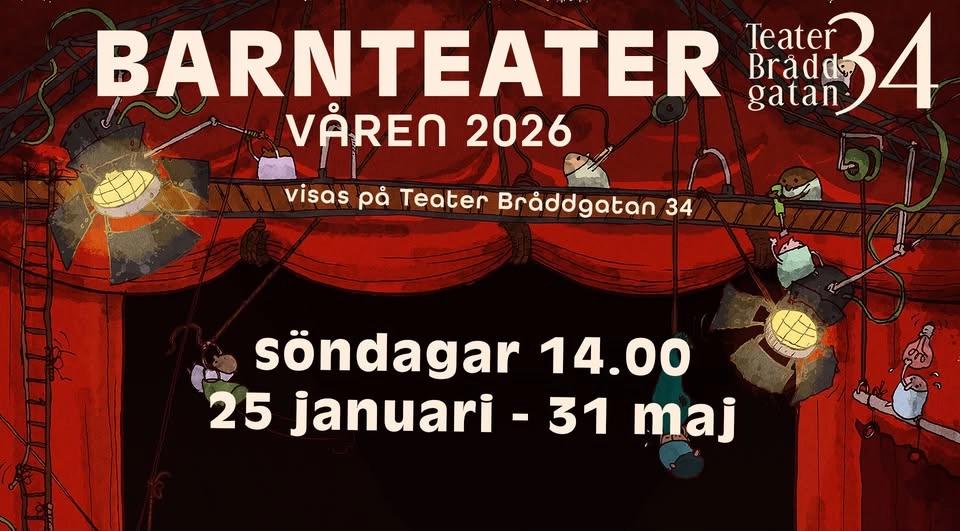 Barnteater på söndagar! Våren 2026
