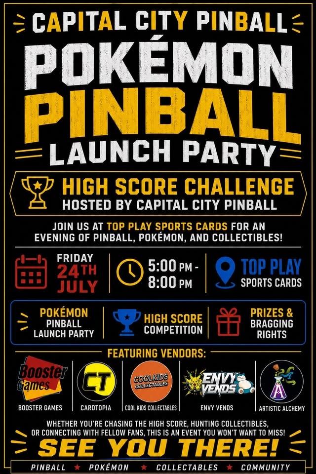 Capital Pinball Pokémon Pinball Launch Party
