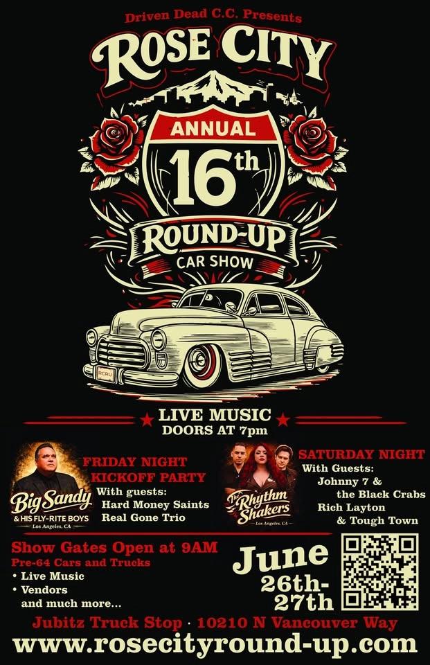 16th Annual Rose City Round-Up car show!