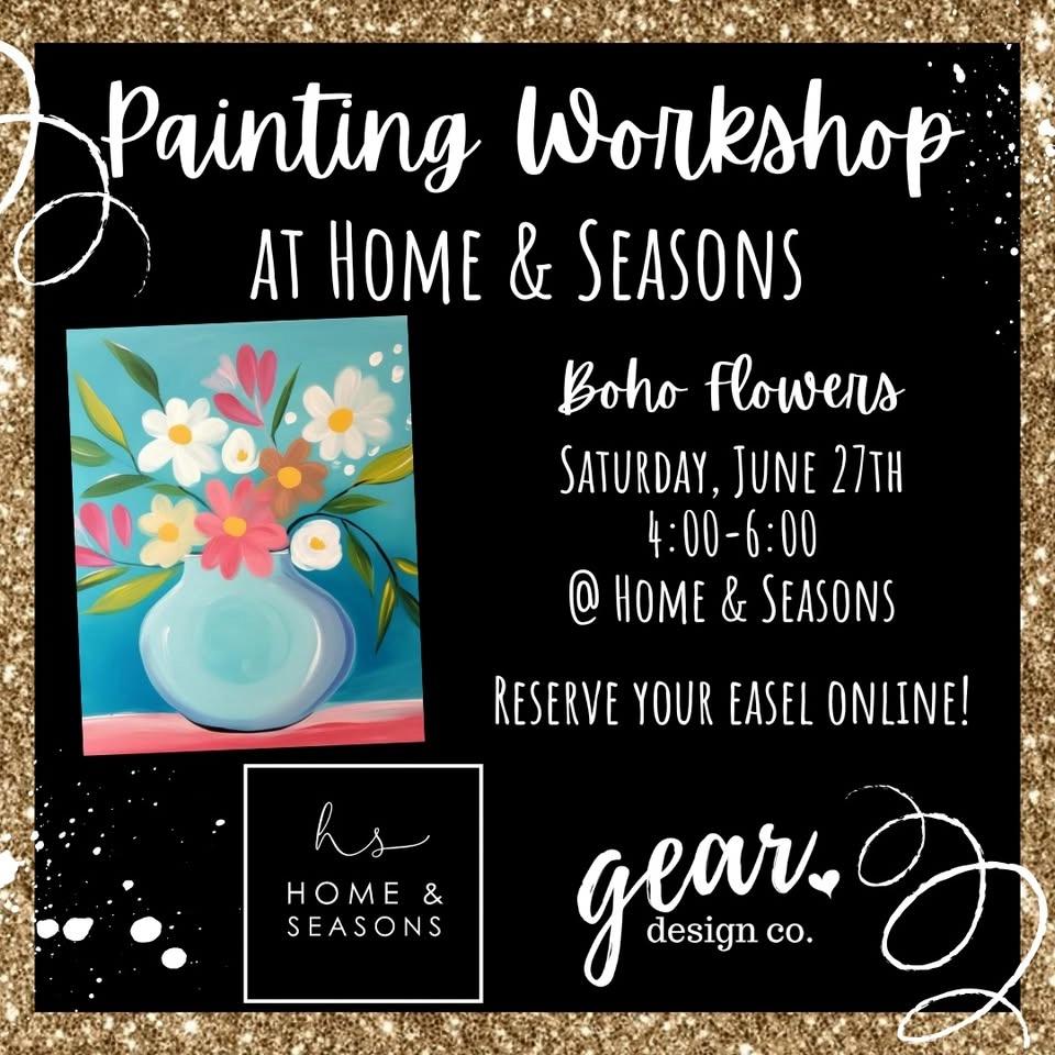 Painting workshop by gearhart design co. 6/27 4-6 pm
