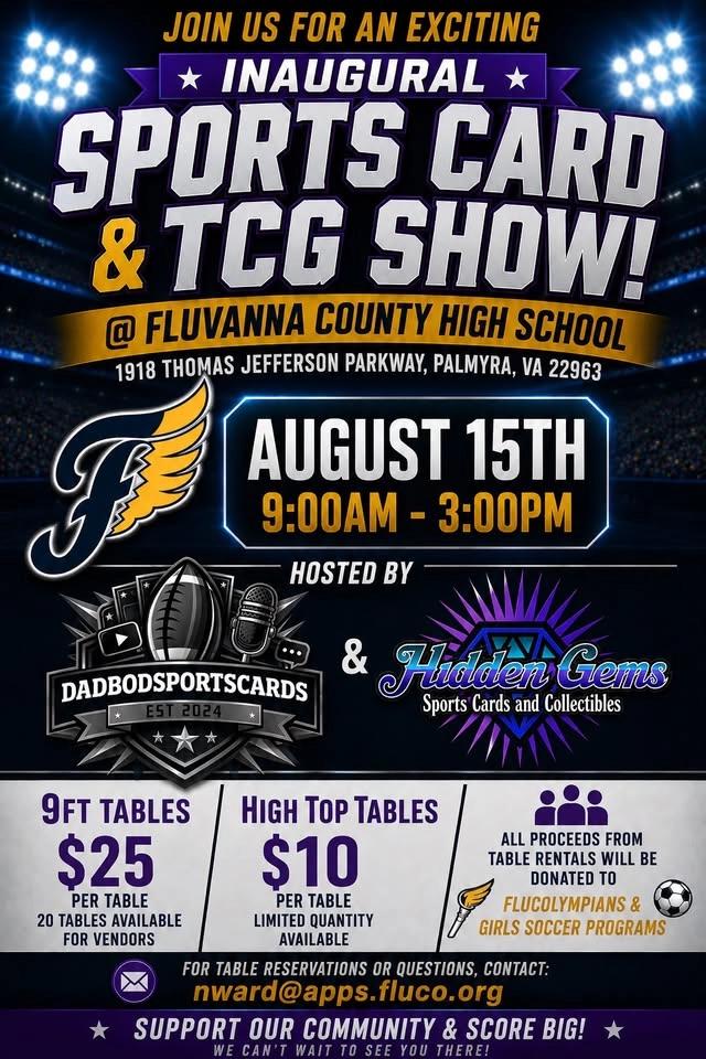 Inaugural Sports Card & TCG Show – Fluvanna County High School