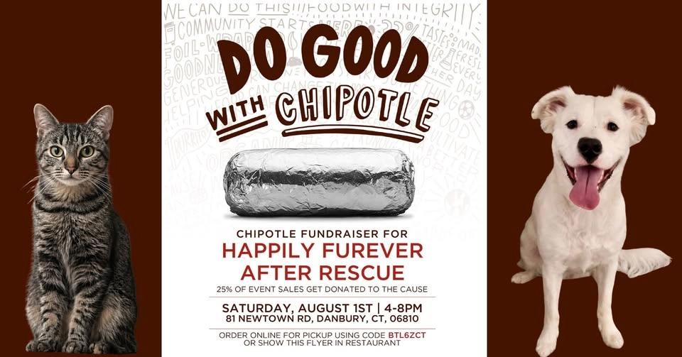 Chipotle Fundraiser Night for HFAR 🌯🐶🐱