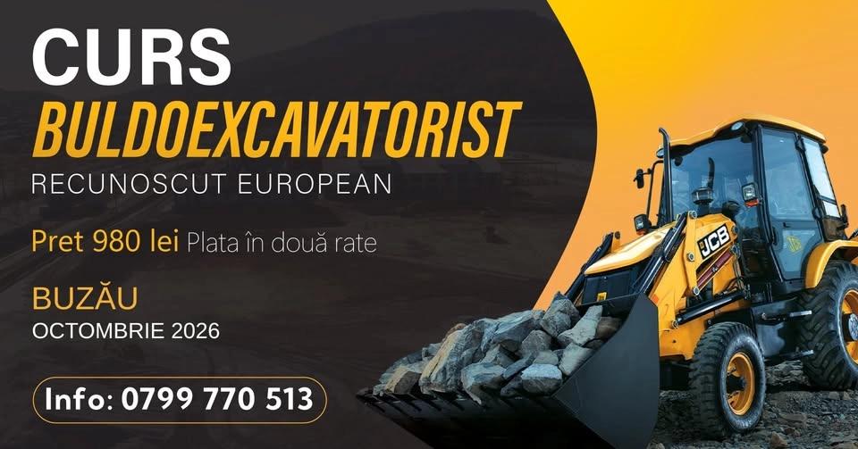 Curs Buldoexcavatorist BUZĂU - Acreditat