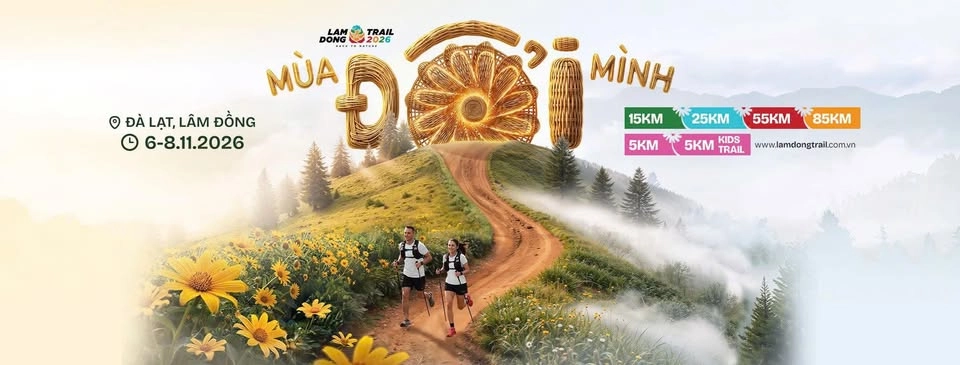 GiáșŁi cháșĄy Äá»a hĂŹnh LĂąm Äá»ng Trail 2026