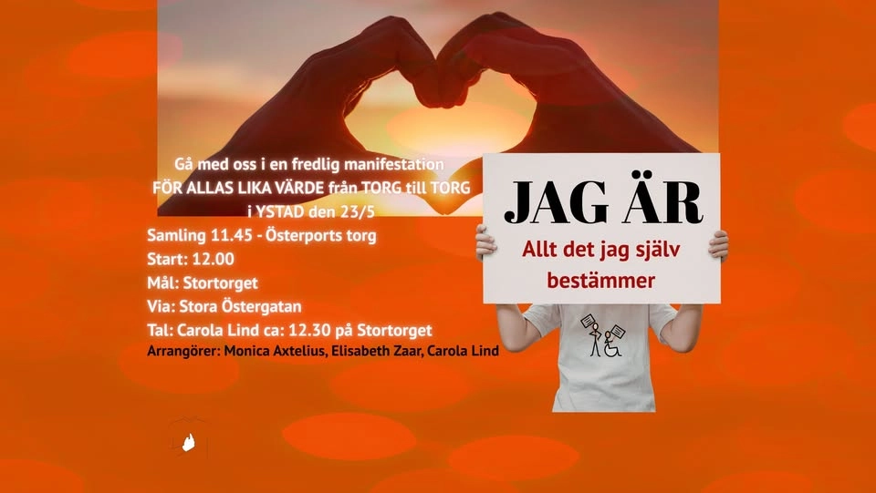 JAG ÄR - Manifestation Från torg till torg i YSTAD