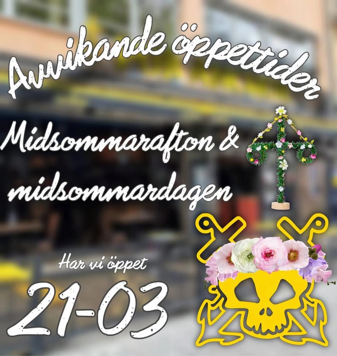 Avvikande öppettider - Midsommarafton & Midsommardagen