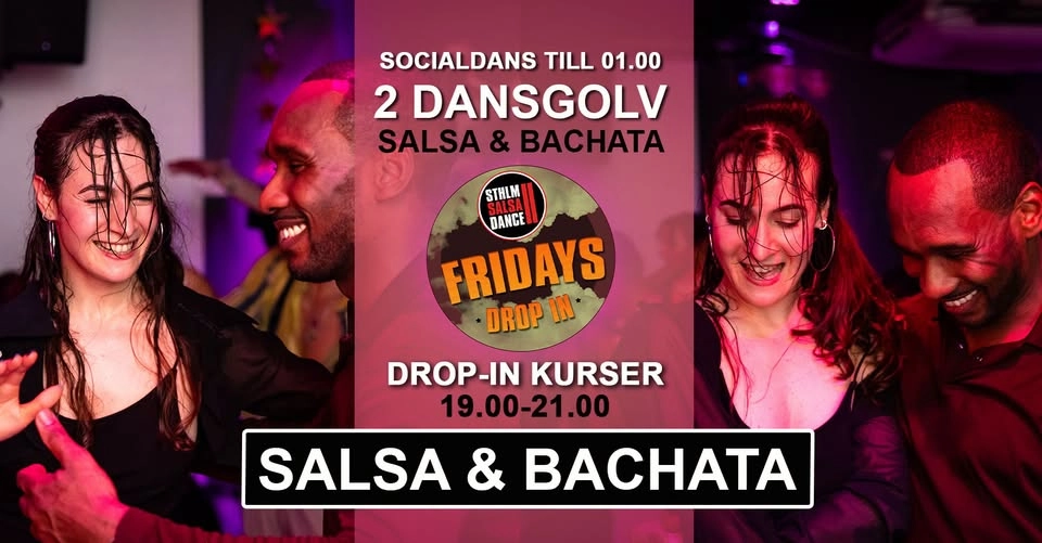 Salsa & Bachata drop-in 24 juli på Stockholm Salsa Dance!