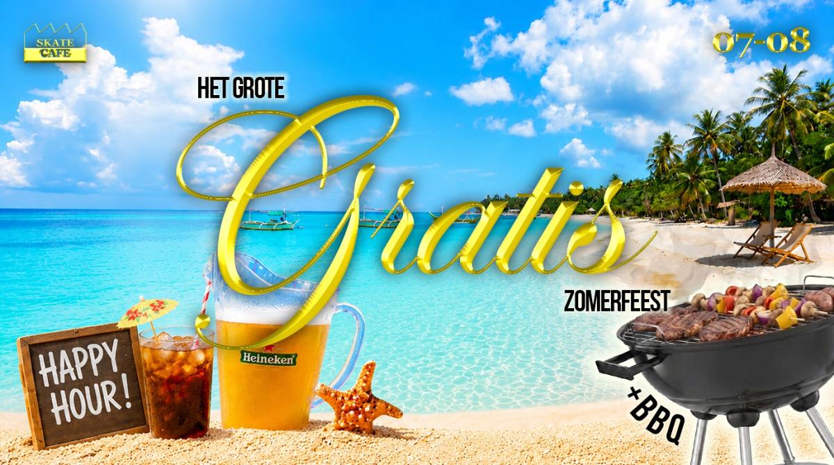 HET GROTE GRATIS ZOMERFEEST + BBQ + HAPPY HOUR