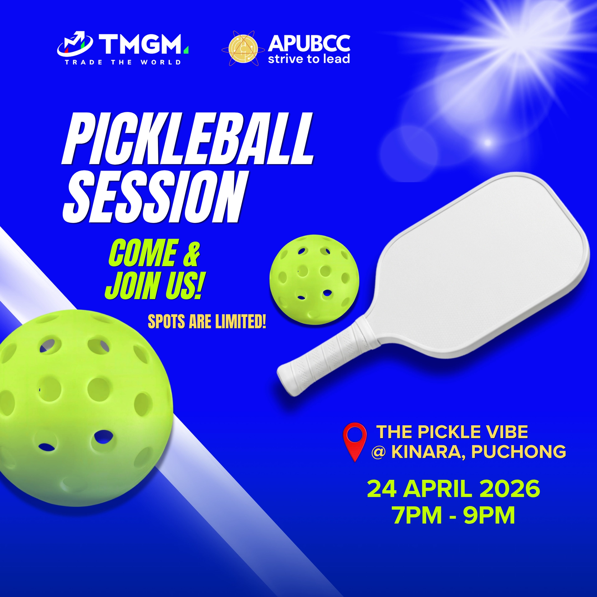TMGM X APUBCC Pickleball Session 🏓✨