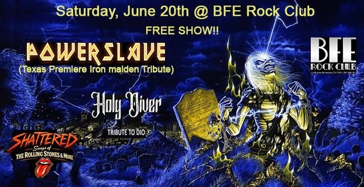 Powerslave (Iron Maiden) / Holy Diver (Dio) / Shattered (Rolling Stones)