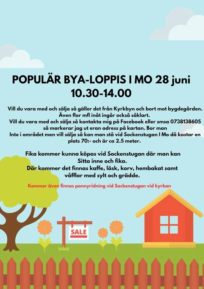 populär bya-loppis 28 juni med fika och våfflor