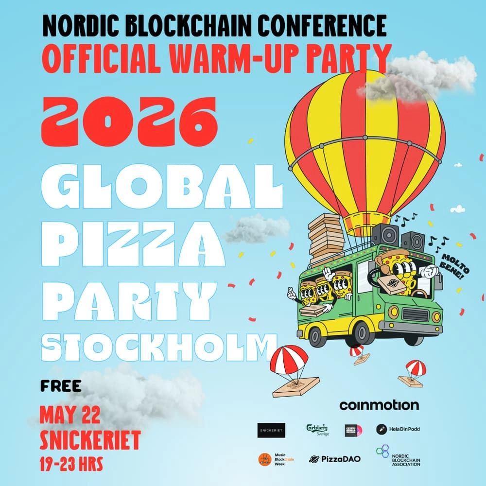 Global Pizza Party Stockholm 2026 (Official Warm-up Party of Nordic Blockchain Conference)