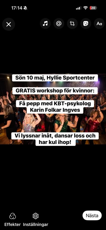 GRATIS workshop med KBT-psykolog: få pepp & dansa loss!