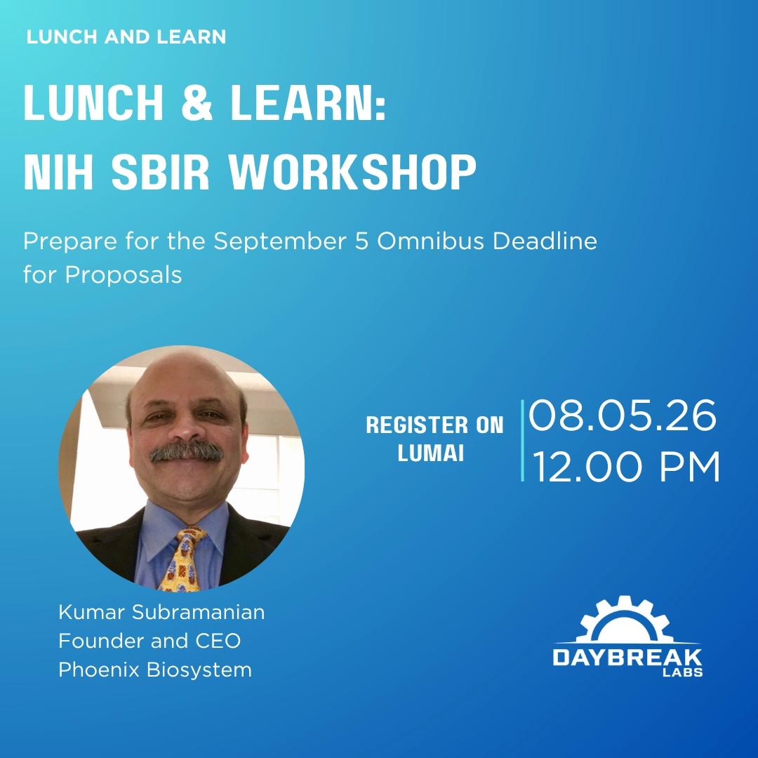 Lunch & Learn: NIH SBIR Workshop