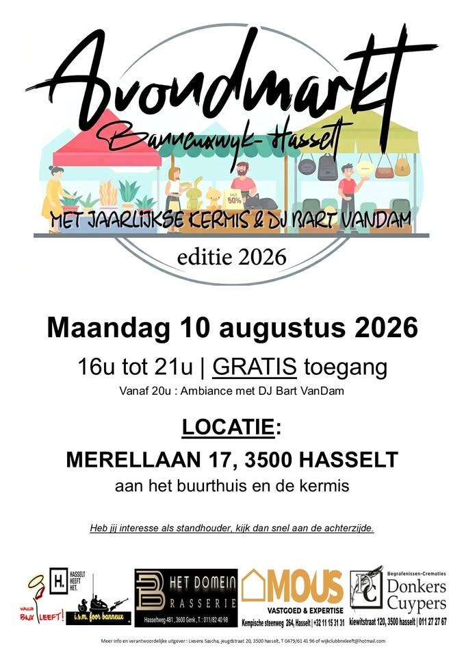 Avondmarkt Banneuxwijk-Hasselt