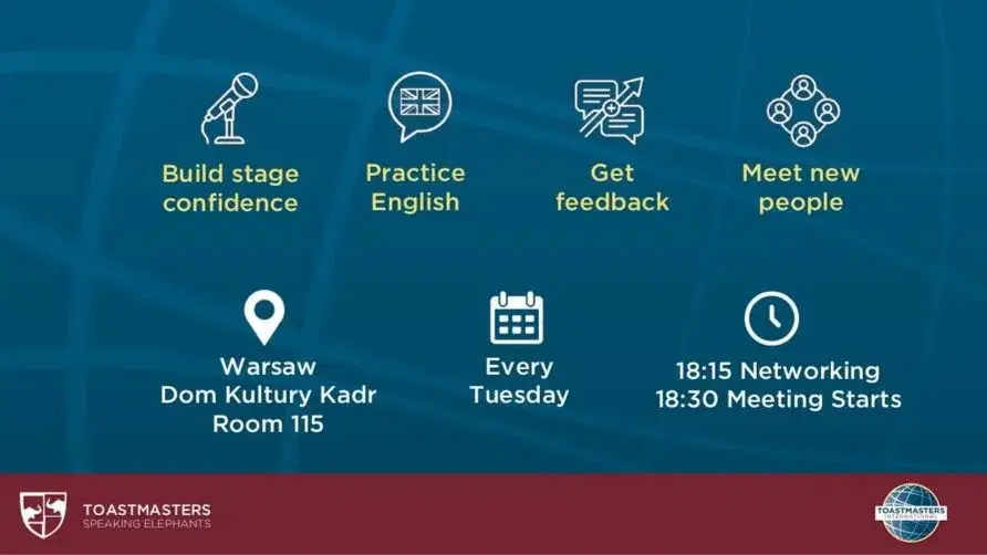 Warsaw Public Speaking - Toastmasters Speaking Elephants