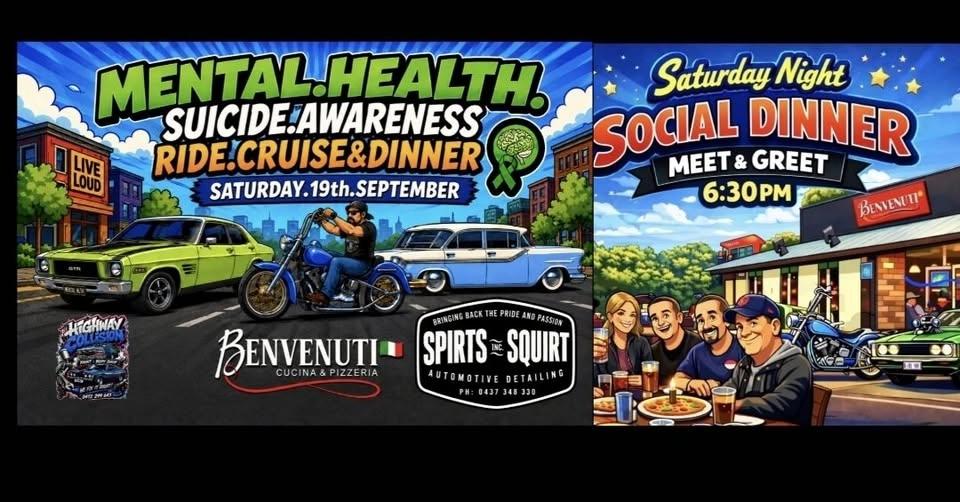 Mental Health Suicide Awareness Ride-Cruise&Dinner-