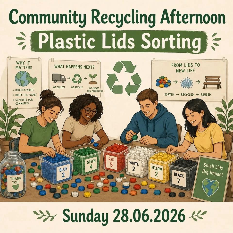 Plastic Lids Sorting - Community Recycling Afternoon (Free Event)