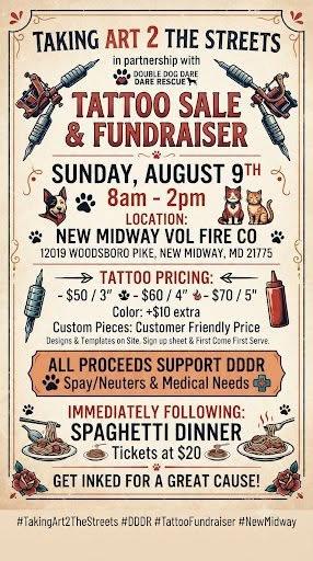tattoos for tails DDDR Fundraiser