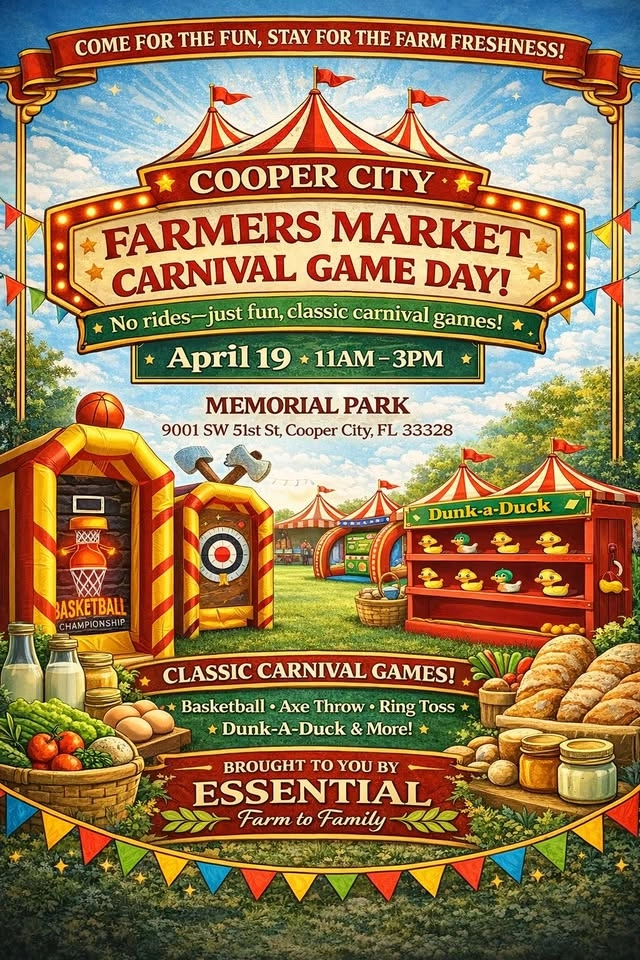 Cooper City Farmers Market Carnival Game day