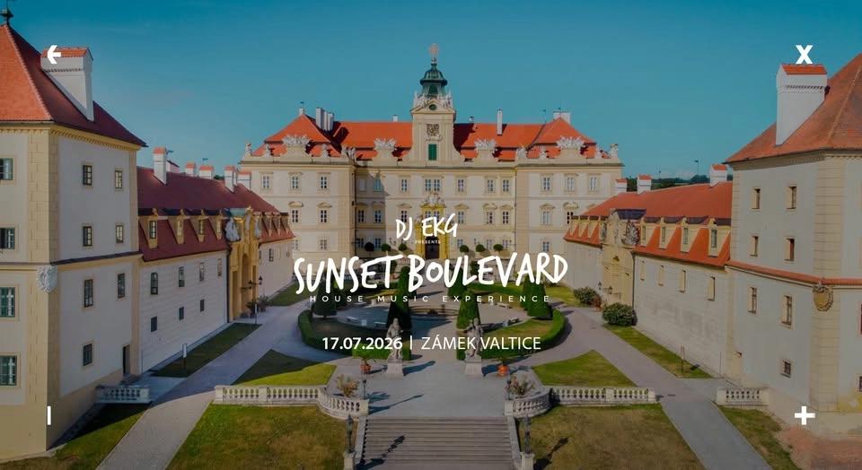 DJ EKG presents: Sunset Boulevard → Zámek Valtice → 17.7.2026
