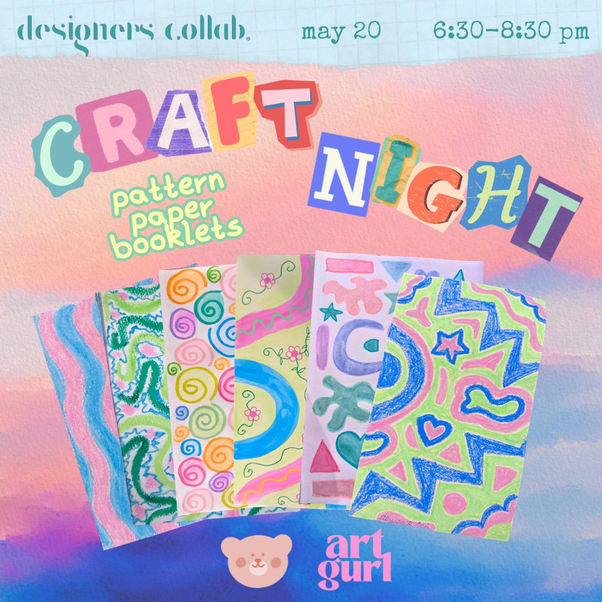 craft night: pattern paper booklets