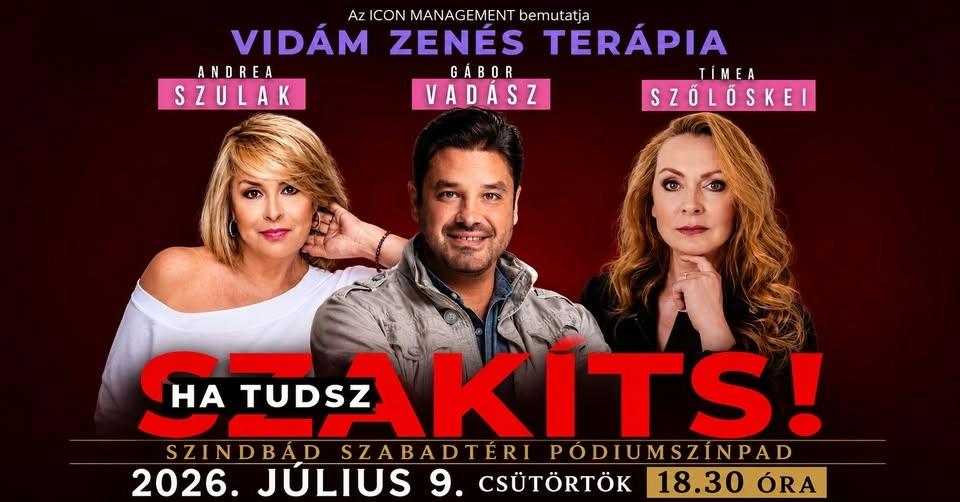 Szakíts, ha tudsz – vidám, zenés pódiumelőadás Szulák Andreával
