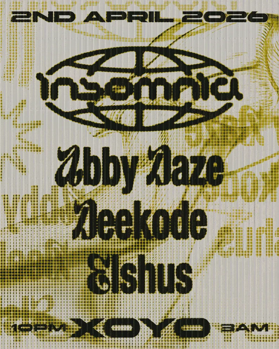 Insomnia London: Abby Daze, Deekode, ELshus