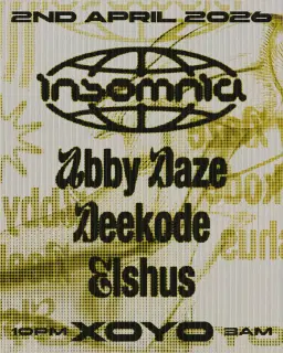 Insomnia London: Abby Daze, Deekode, ELshus