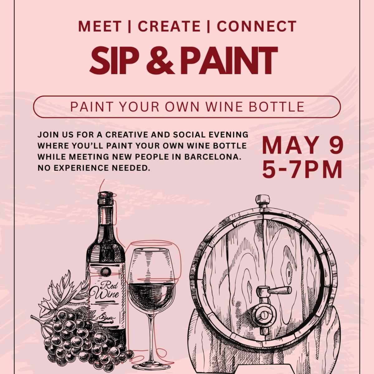 SIP & PAINT: Paint your own wine bottle 💕
