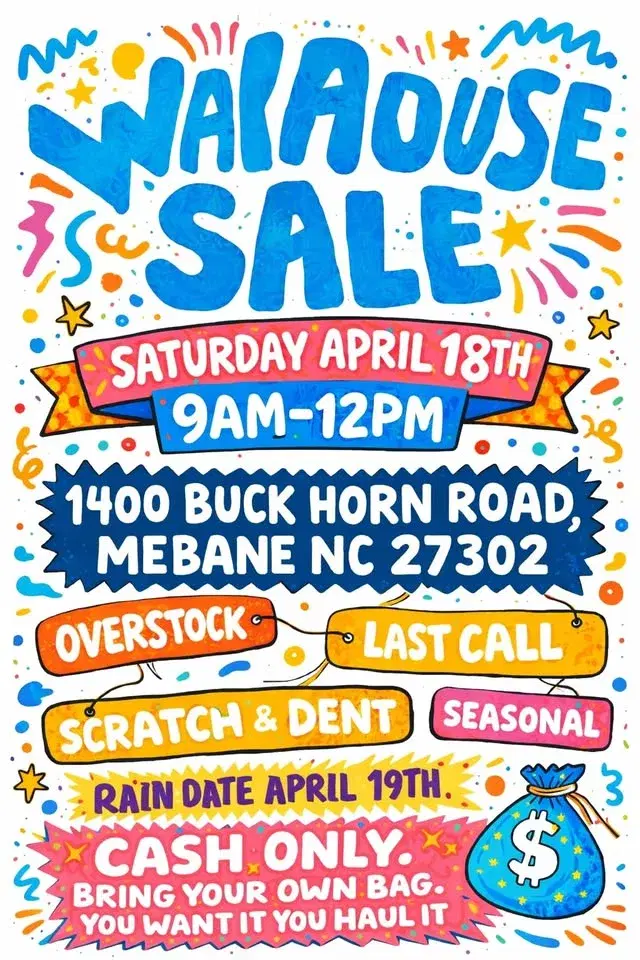 ANNUAL WAREHOUSE SALE