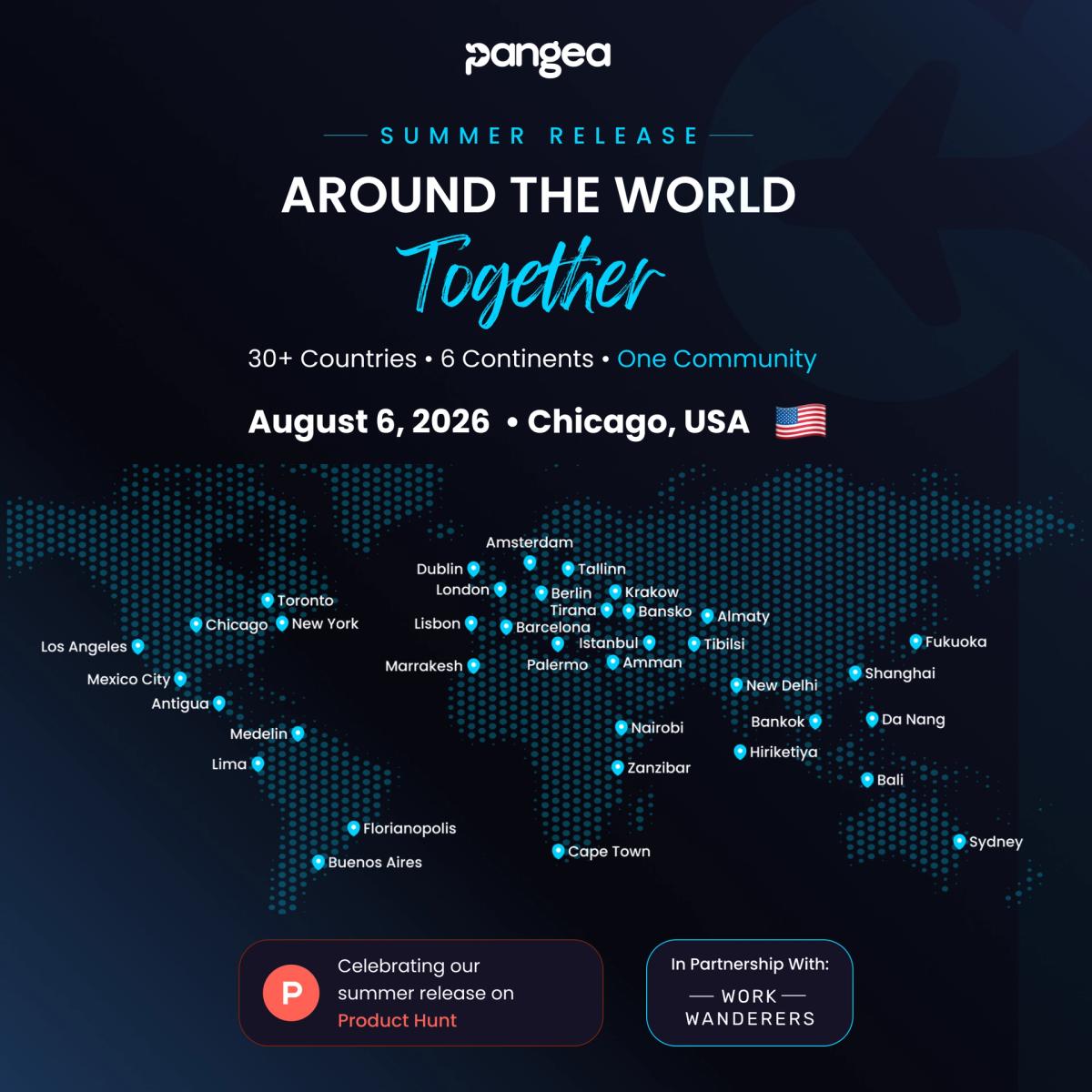 🇺🇸 Chicago (USA) - Pangea Product Hunt Launch