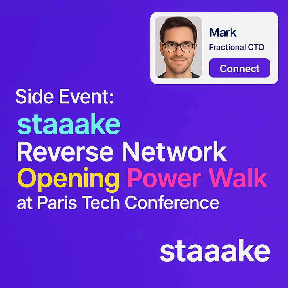 Side Event: staaake Reverse Network Opening Power Walk at Paris AI/Tech Conference