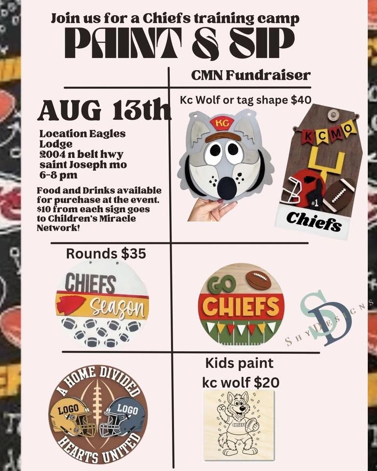 CMN fundraiser- Training Camp Paint Party