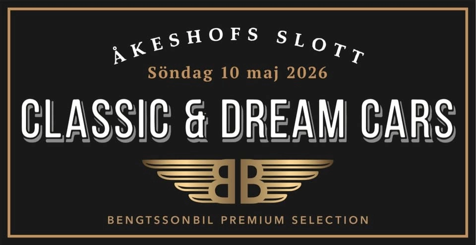 Classic & Dream Cars på Åkeshofs Slott