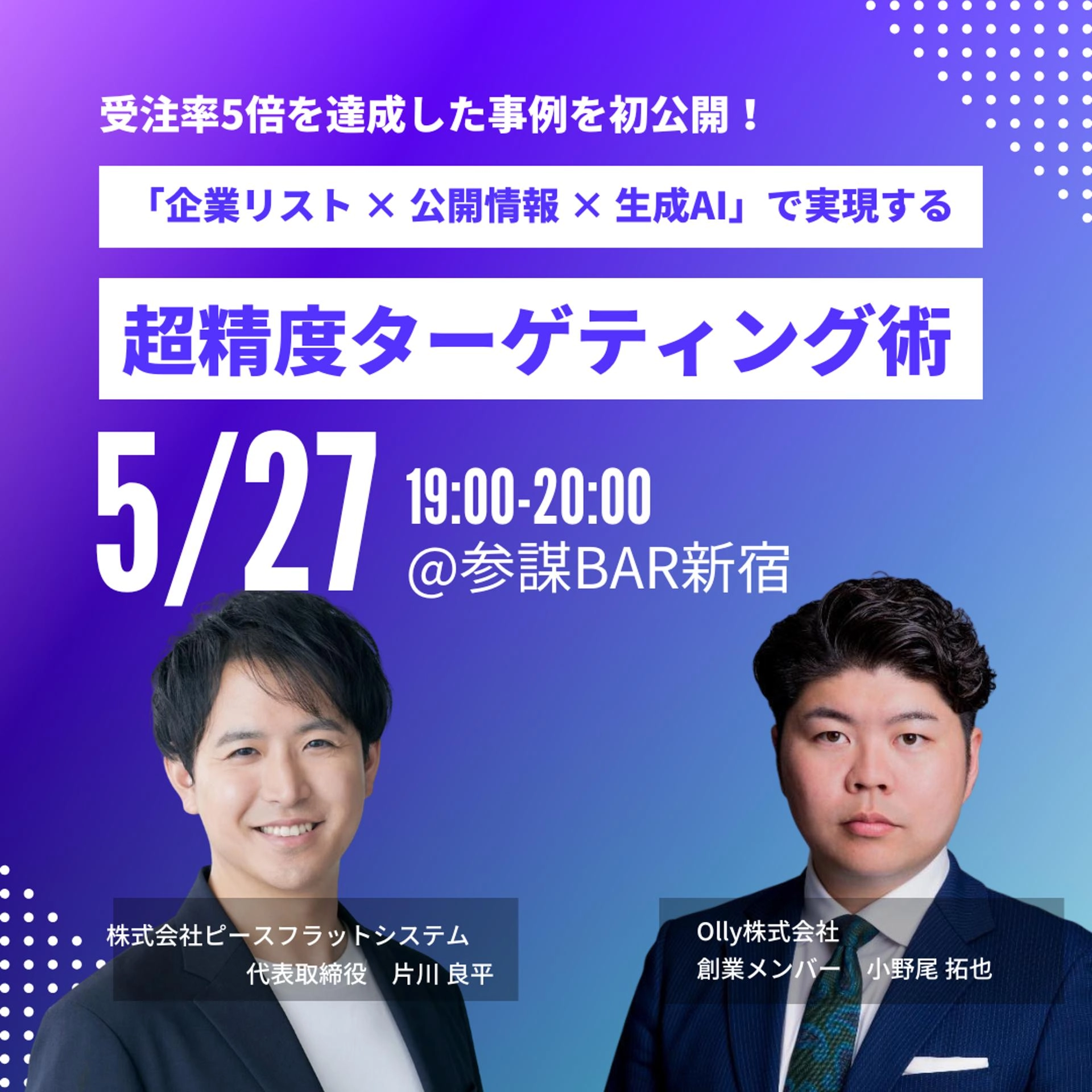 受注率5倍を達成した事例を初公開!「企業リスト × 公開情報 × 生成AI」で実現する超精度ターゲティング術