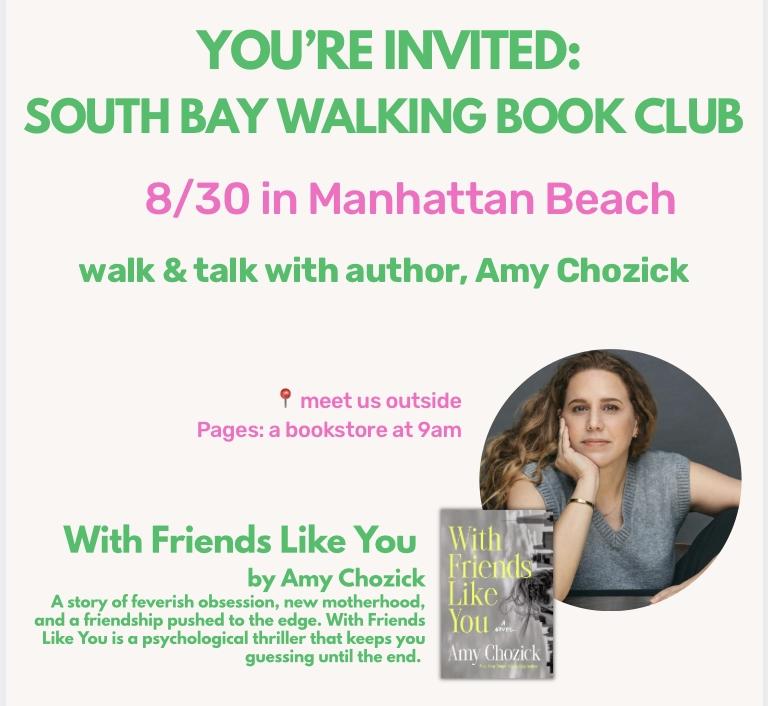 Preoccupied Manhattan Beach Walking Book Club with Amy Chozick