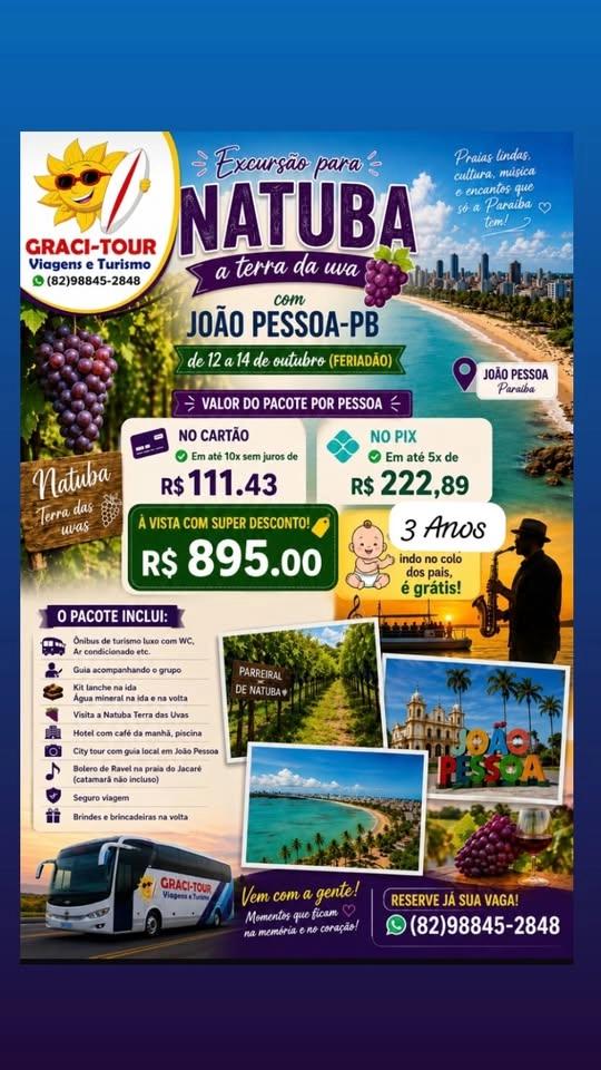 Excursão terrestre de 12 a 14 de Outubro