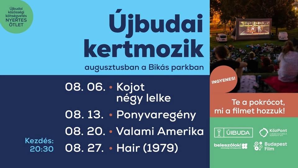 Filmezz velünk! 🍿 Újbudai Kertmozik a Bikás parkban