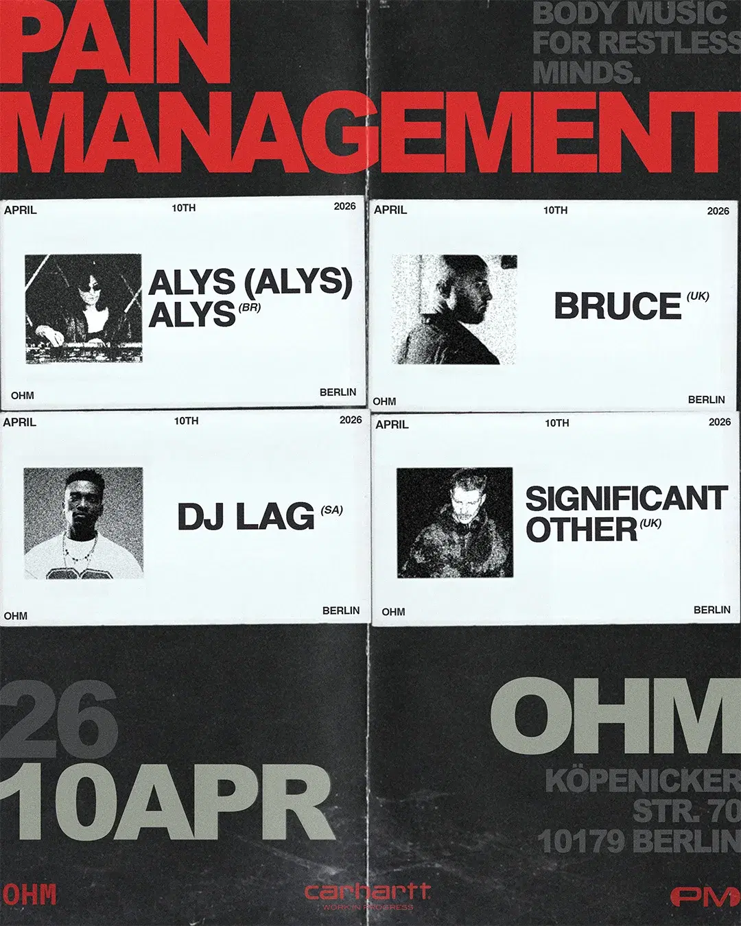 Pain Management: DJ LAG, Alys(Alys)Alys, Significant Other & Bruce