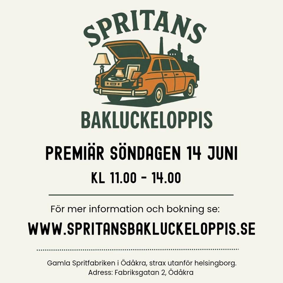 Premiär för Spritans Bakluckeloppis i Ödåkra strax utanför Helsingborg
