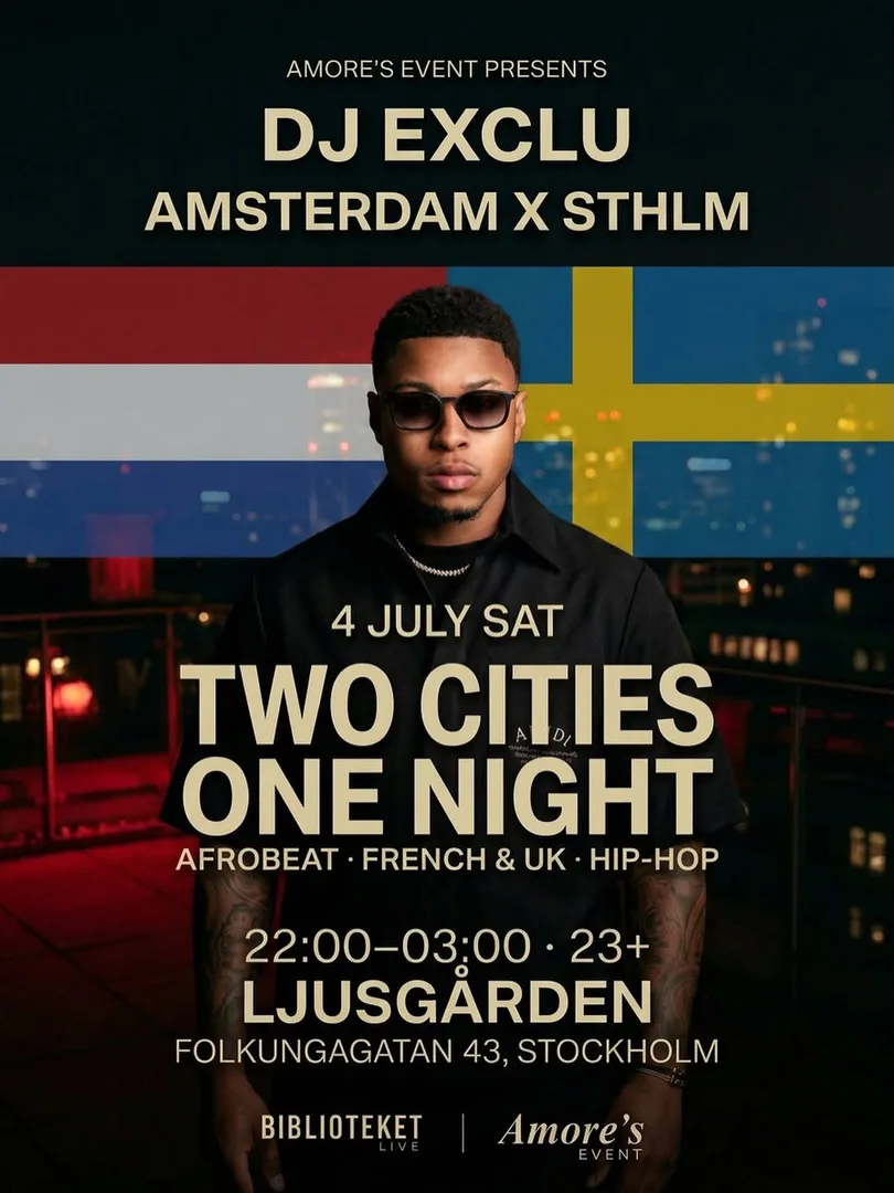 DJ Exclu – Amsterdam x Stockholm på Biblioteket