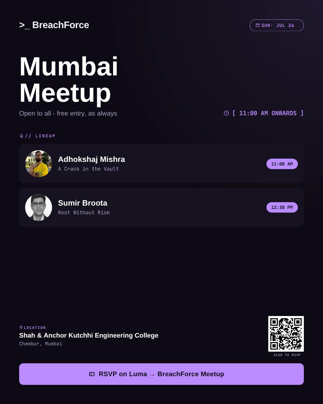 BreachForce Meetup 16: July Edtion