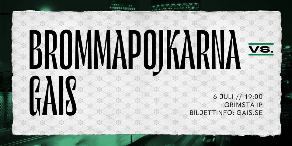 IF Brommapojkarna - GAIS i Allsvenskan