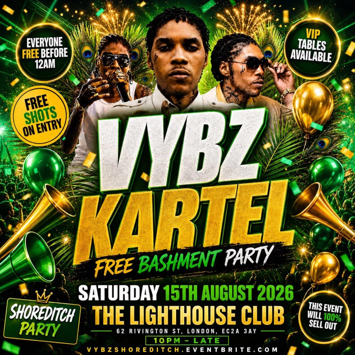 Vybz Kartel - Bashment Party - Everyone Free Before 12AM